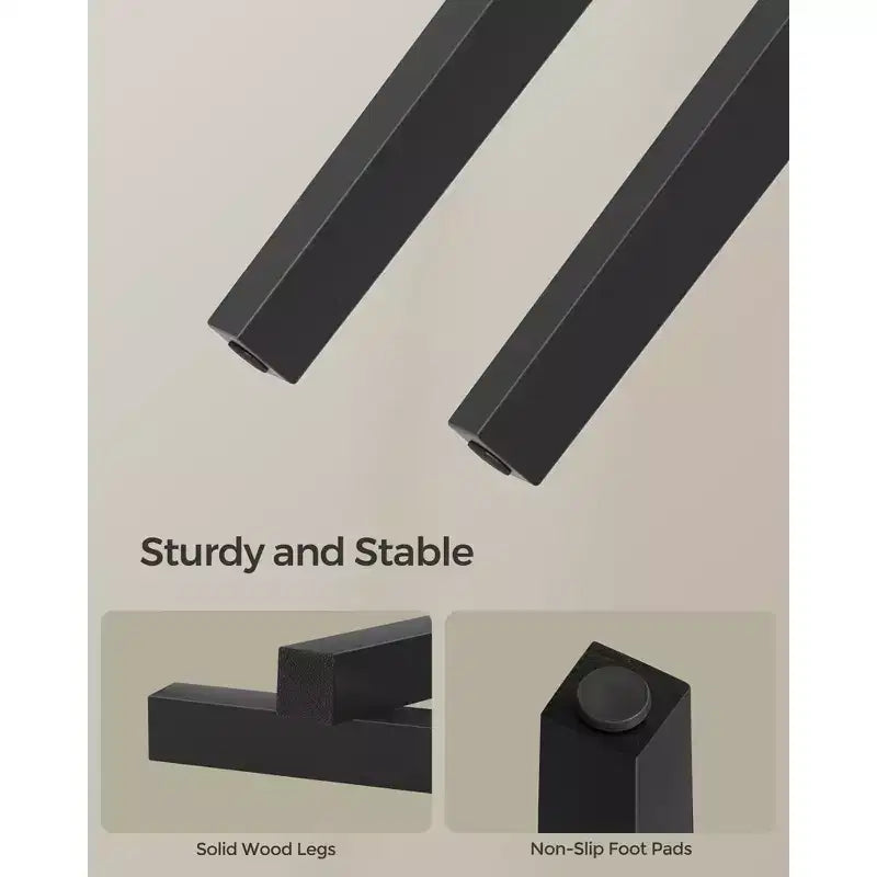 Sgabello/Panca per pianoforte regolabile in legno con vano porta spartiti, colore nero