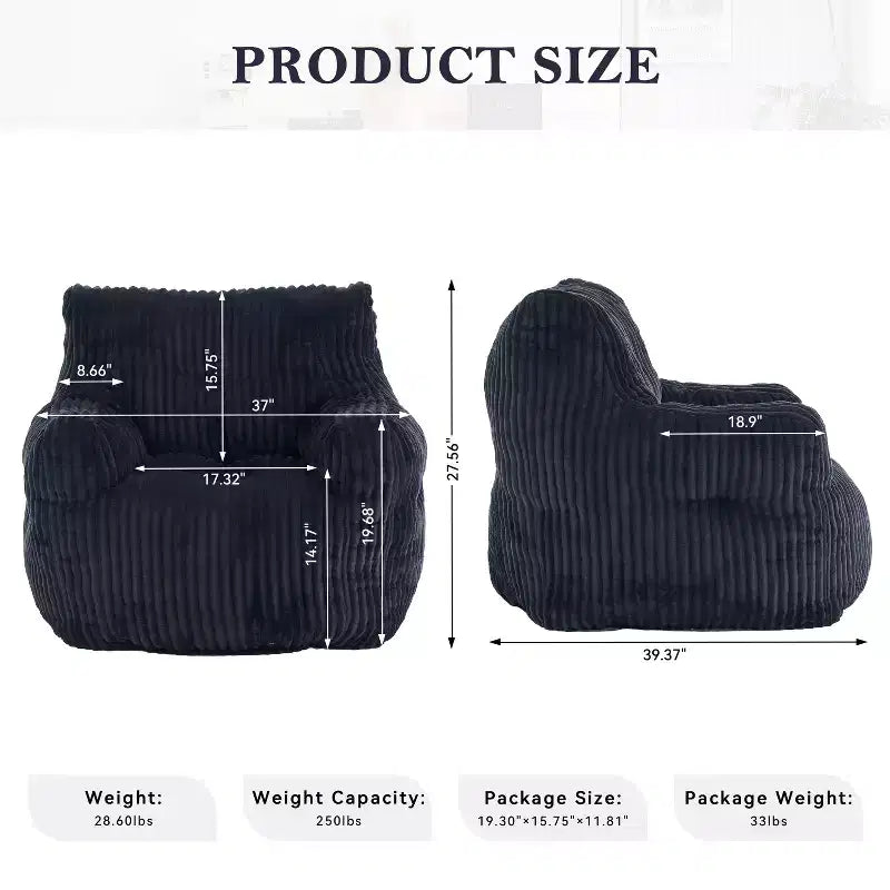 Poltrona sacco May Modern Corduroy 37 W