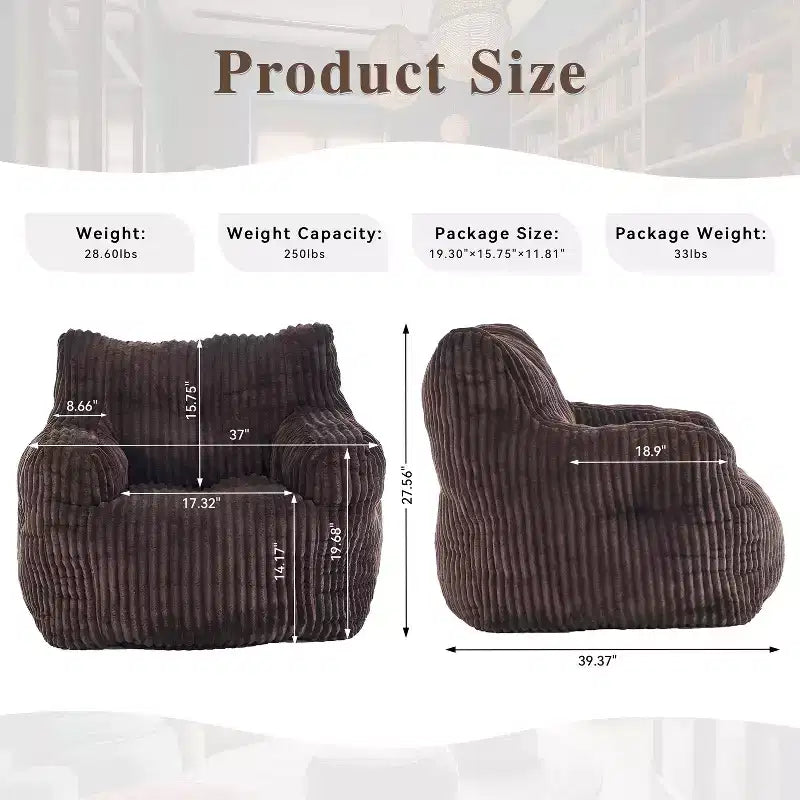 Poltrona sacco May Modern Corduroy 37 W