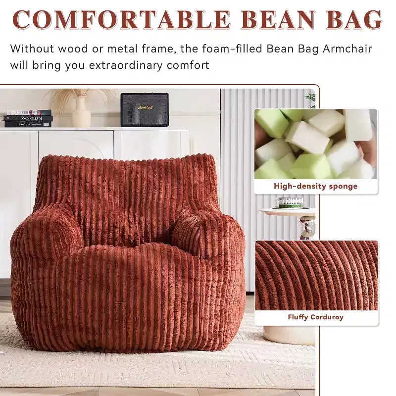 Poltrona sacco May Modern Corduroy 37 W