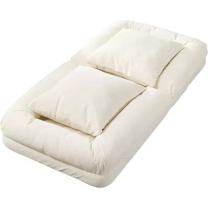 Cuccia Umana per Adulti, Comodo Divano Letto Relax con 2 Cuscini e 5 Posizioni Regolabili, Poltrona Lounge Rivestita in Ciniglia per Soggiorno Camera da Letto