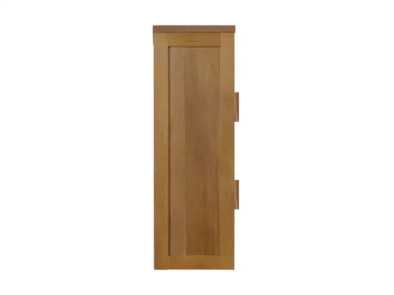 Pensile Moderno Boho a 2 Ante con Legno Massello e Dettagli in Rattan Naturale