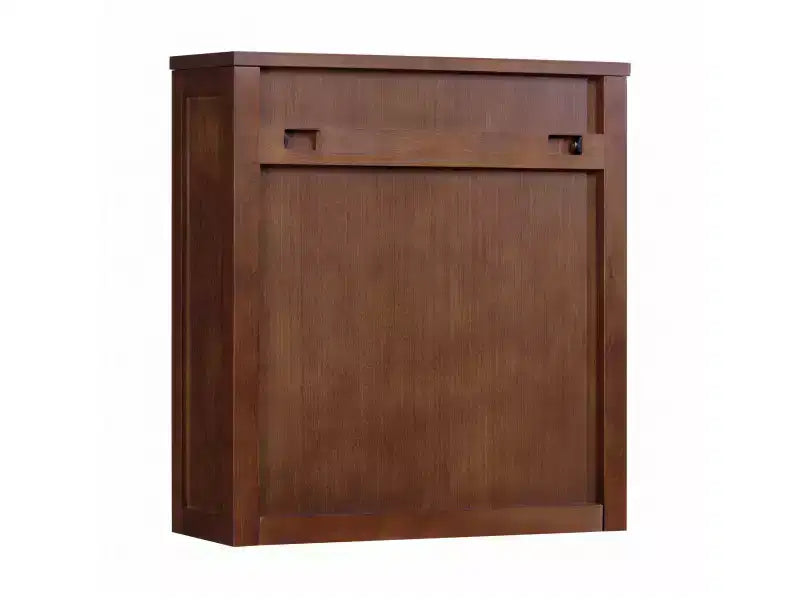 Pensile Moderno Boho a 2 Ante con Legno Massello e Dettagli in Rattan Naturale