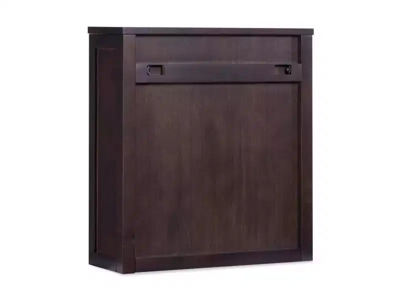 Pensile Moderno Boho a 2 Ante con Legno Massello e Dettagli in Rattan Naturale