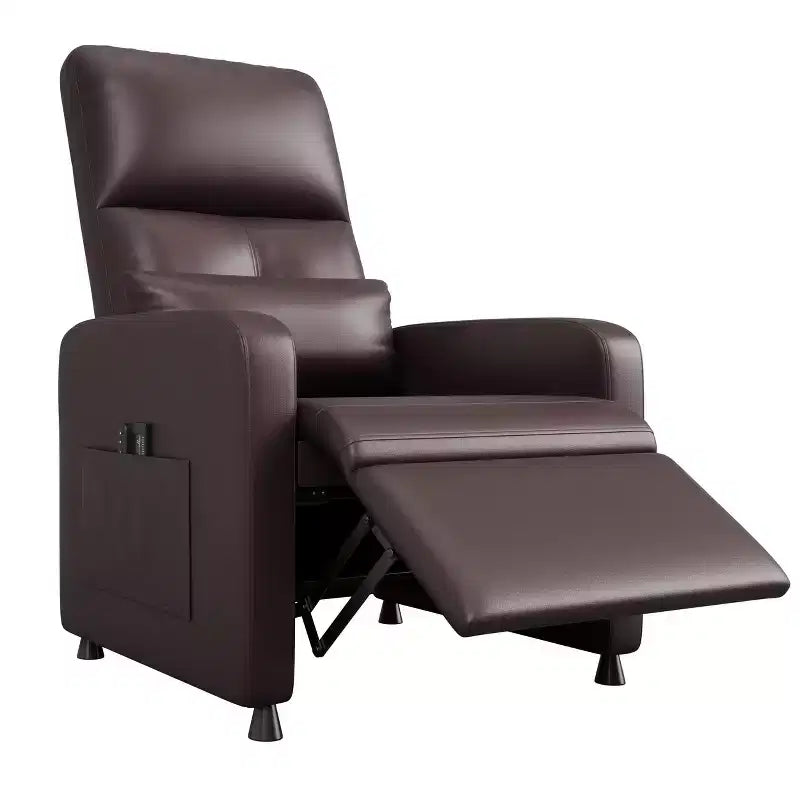 Poltrona reclinabile, reclinabile regolabile ergonomica imbottita, schienale alto, seduta imbottita, 2 tasche laterali, seduta home theater per soggiorno