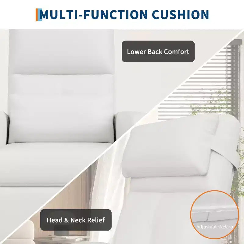 Poltrona reclinabile, reclinabile regolabile ergonomica imbottita, schienale alto, seduta imbottita, 2 tasche laterali, seduta home theater per soggiorno