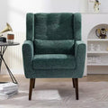 Modern Chenille Accent Armchair  Tufted High Back, Foam Cushion, Upholstered Lounge Chair for Bedroom or Living Room
