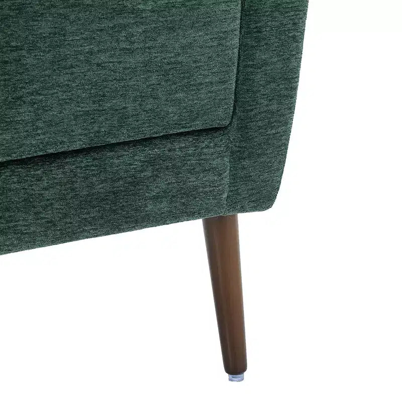 Moderna Poltrona Accent in ciniglia, schienale alto capitonné, cuscino in schiuma, sedia lounge imbottita per camera da letto o soggiorno