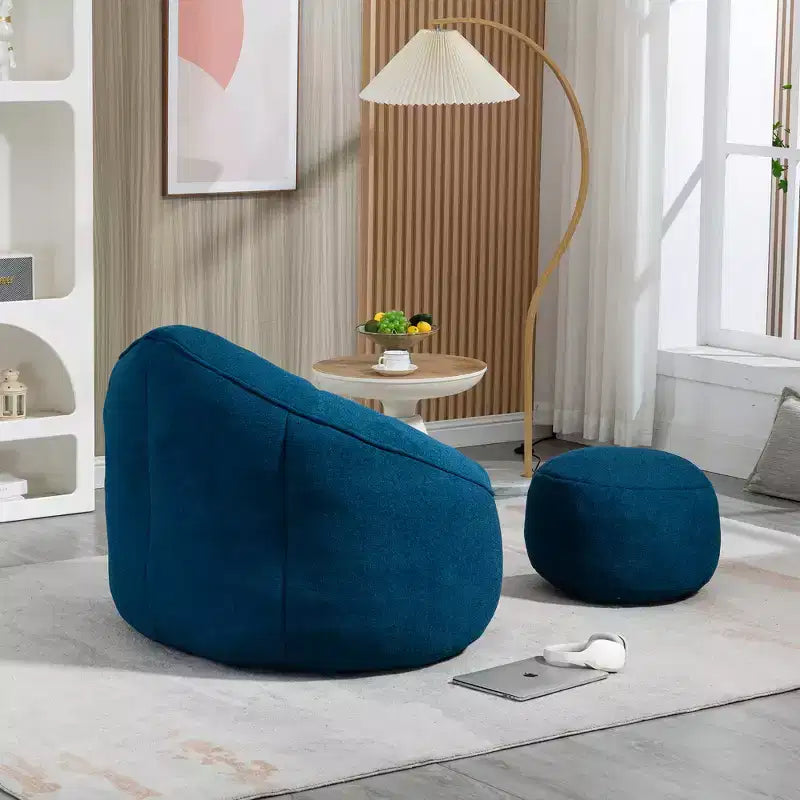 Sedia da divano a sacco Bedding, sedia a sacco con schiuma ad alta pressione, materiale per adulti con imbottitura in schiuma compressa, pouf a sacco con poggiapiedi