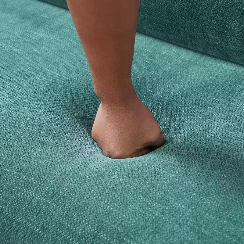 Panca da pranzo moderna imbottita Yuina con gambe in legno di gomma