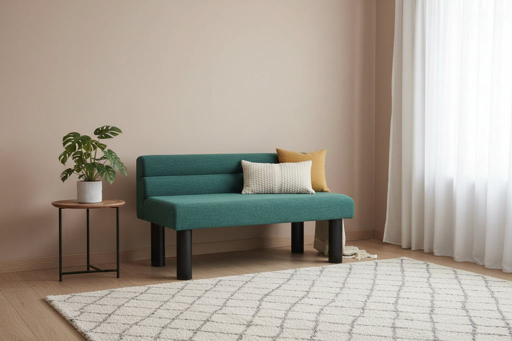 Christopher Knight Home Yuina Modern Wooden Upholstered Dining Bench with Rubberwood Legs
