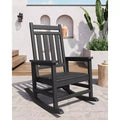 Outdoor Rocking Chair, Lawn Chair All Weather Resistant Patio Chairs, HDPE Rocking Chair for Adults, Front Porch Rocker for Garden, Backyard Deck