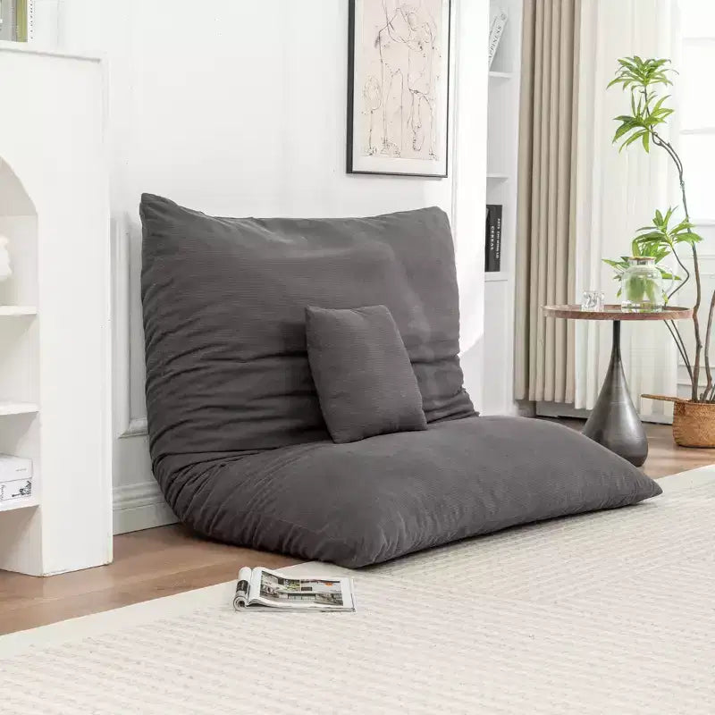 Pouf a sacco da pavimento, un lettino pigro adatto sia per adulti che per bambini, ideale per salotti, balconi