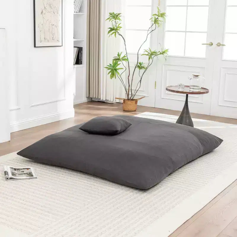 Pouf a sacco da pavimento, un lettino pigro adatto sia per adulti che per bambini, ideale per salotti, balconi
