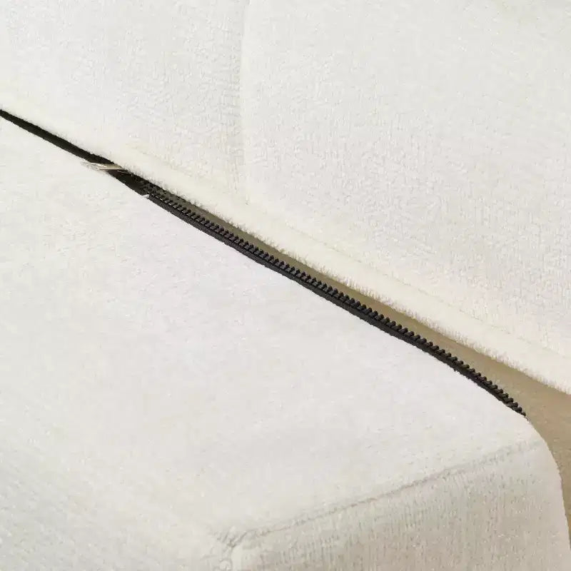 Divano sezionale moderno a L da 119'', divano angolare curvo a destra in stile minimalista con braccioli, design trapuntato, nessun montaggio richiesto