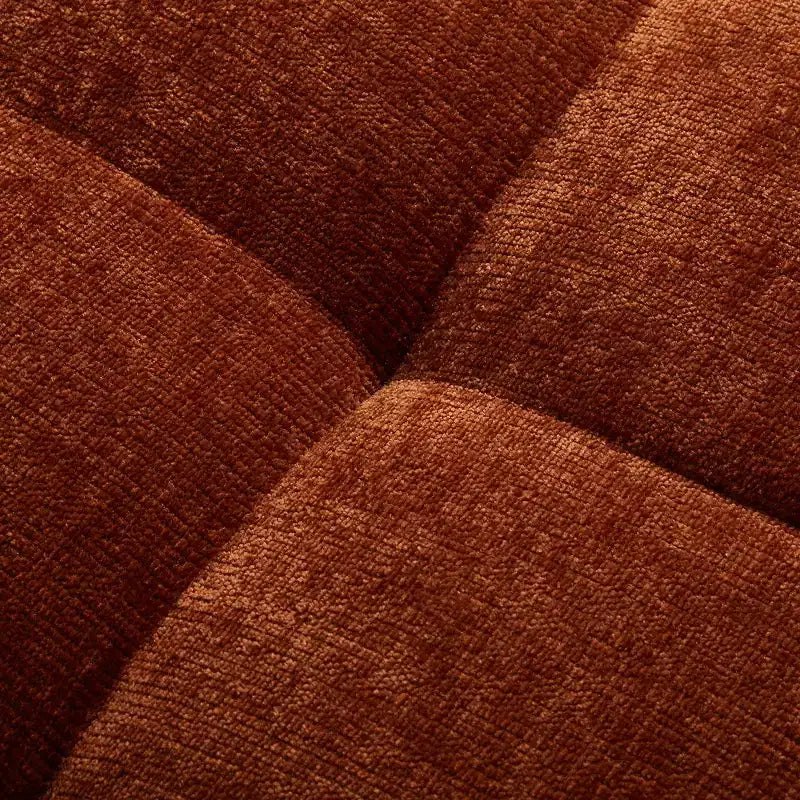 Divano sezionale moderno a L da 119'', divano angolare curvo a destra in stile minimalista con braccioli, design trapuntato, nessun montaggio richiesto