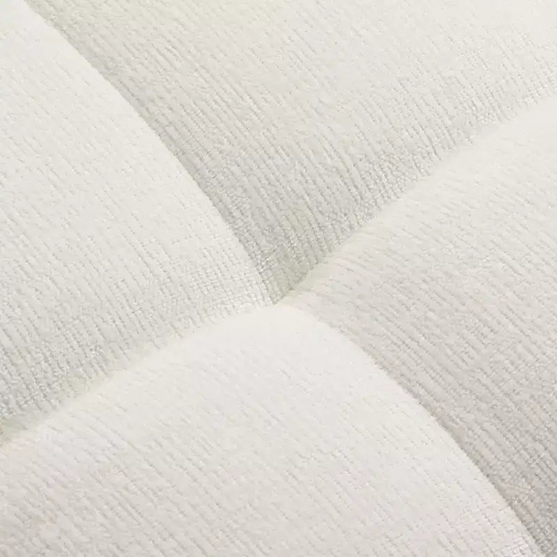 Divano sezionale moderno a L da 119'', divano angolare curvo a destra in stile minimalista con braccioli, design trapuntato, nessun montaggio richiesto