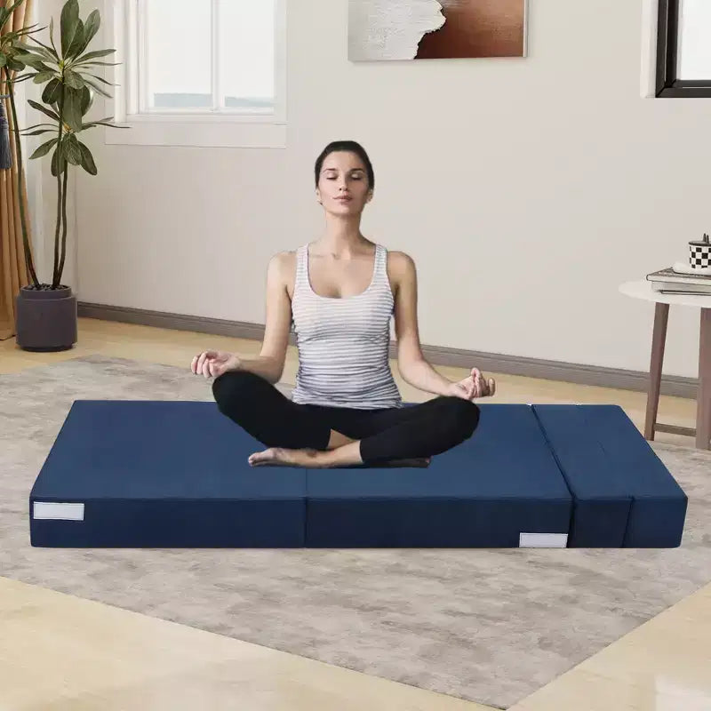 Divano Letto Pieghevole, Divano Letto Pieghevole con Cuscino, Sedia Letto Trasformabile Pieghevole, Materasso per Divano Futon con Schiuma di Memoria e Copertura Lavabile