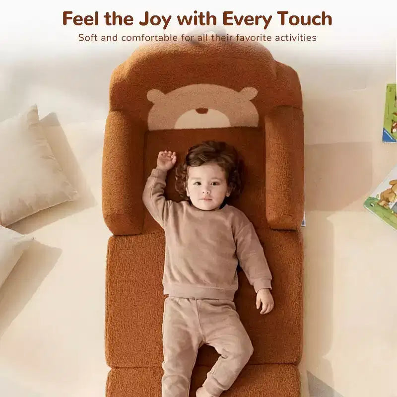 Divanetto trasformabile 2 in 1 per bambini - Morbido divano portatile per neonati con fodera lavabile