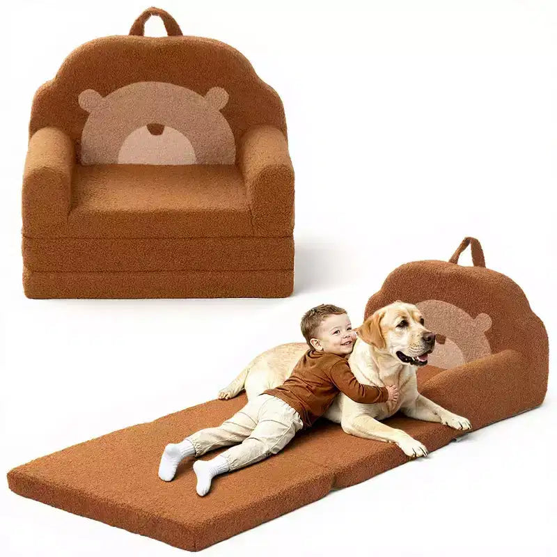 Divanetto trasformabile 2 in 1 per bambini - Morbido divano portatile per neonati con fodera lavabile